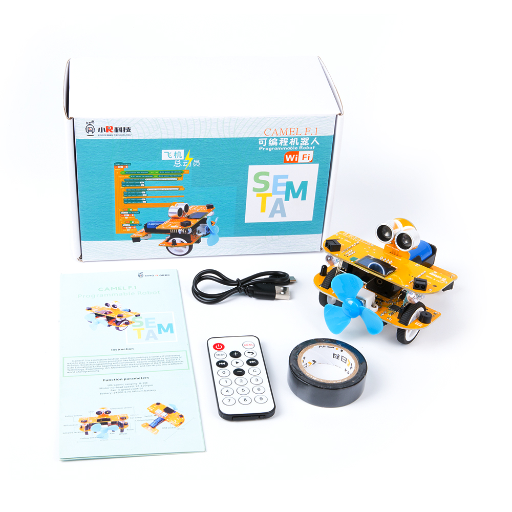 Робот Arduino STEAM Education CAMEL F.1 Mixly WiFi для детей и студентов, без аккумулятора 18650 в комплекте